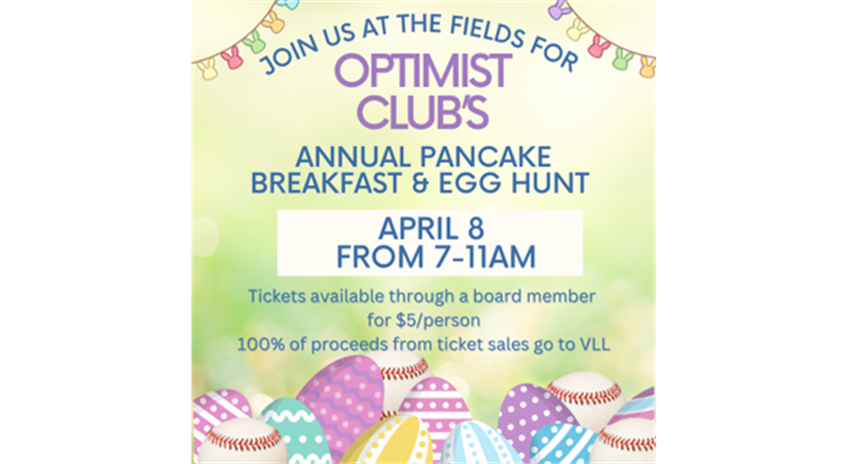 Optimist Club Pancake Breakfast and Egg Hunt 