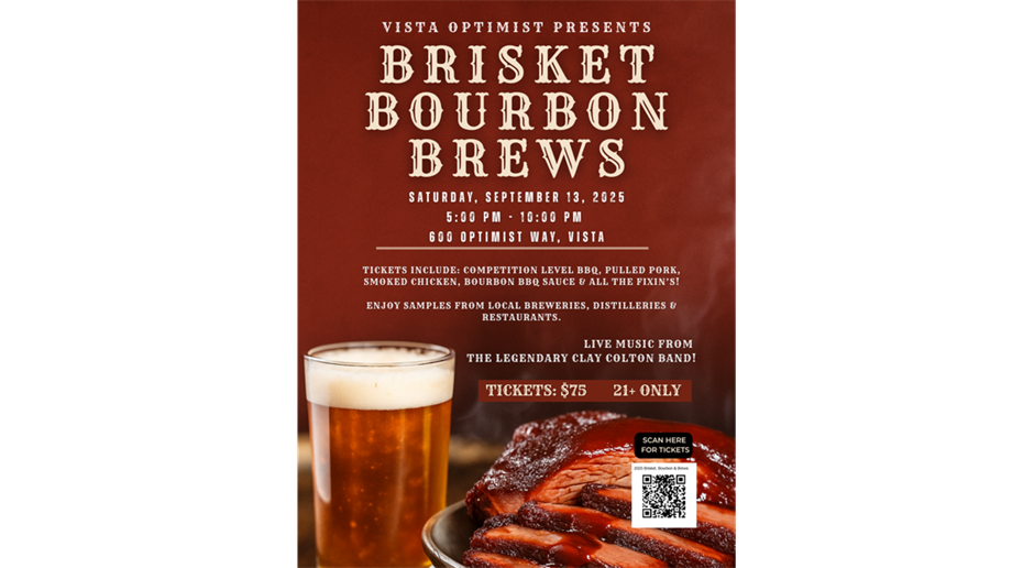 Brisket Bourbon and Brews is September 13th